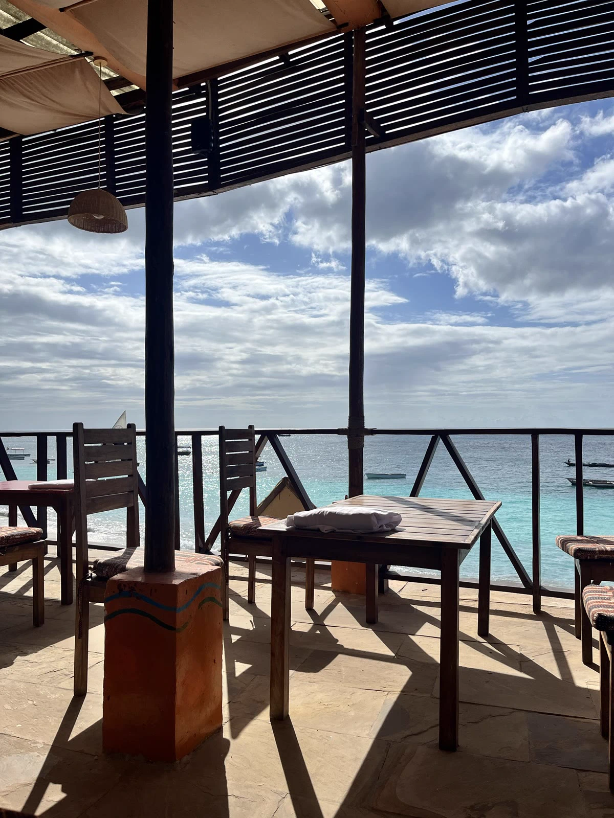 Restaurant terrace over the sea